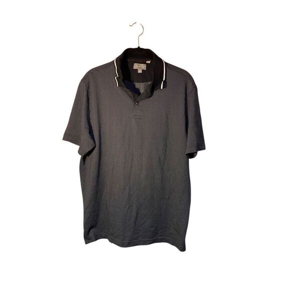 Ted Baker Mens Short Sleeve Polo Shirt Black and White S/Med - Picture 1 of 4